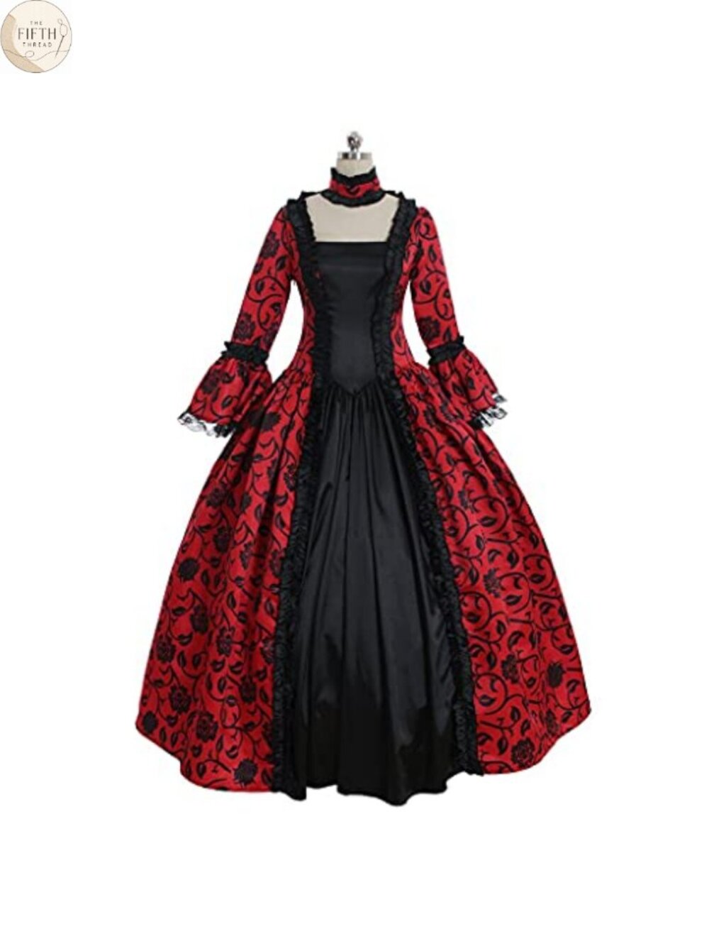 Victorian Rococo Maiden Costume Dress with Choker